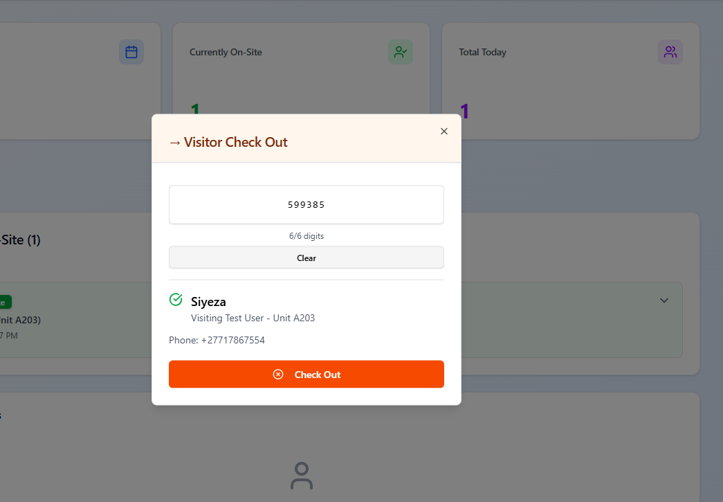 Smart Security Logbook - Checkout